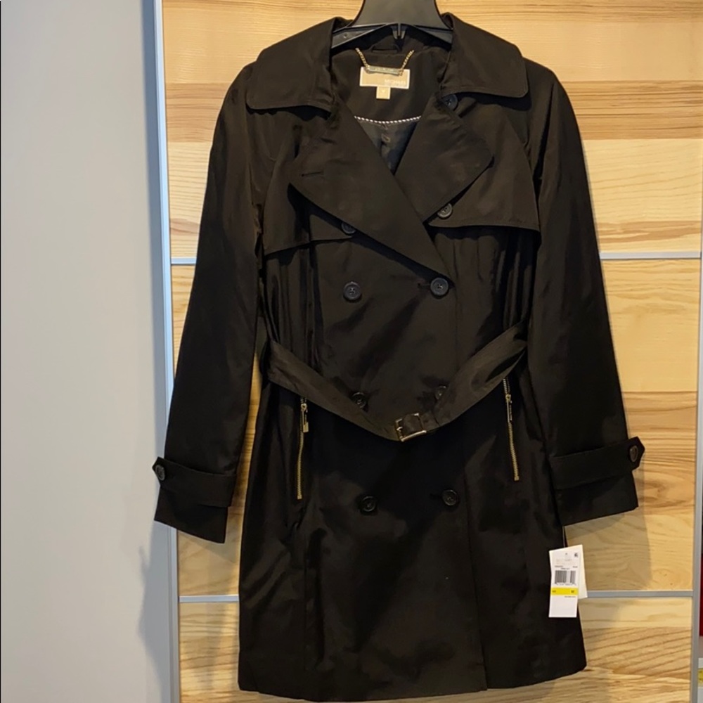 Michael Kors Black Trench Coat - Medium